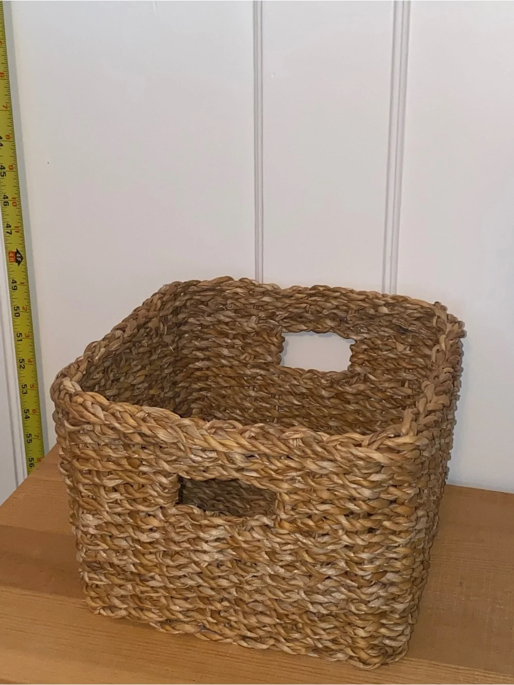 Vintage woven basket, handmade